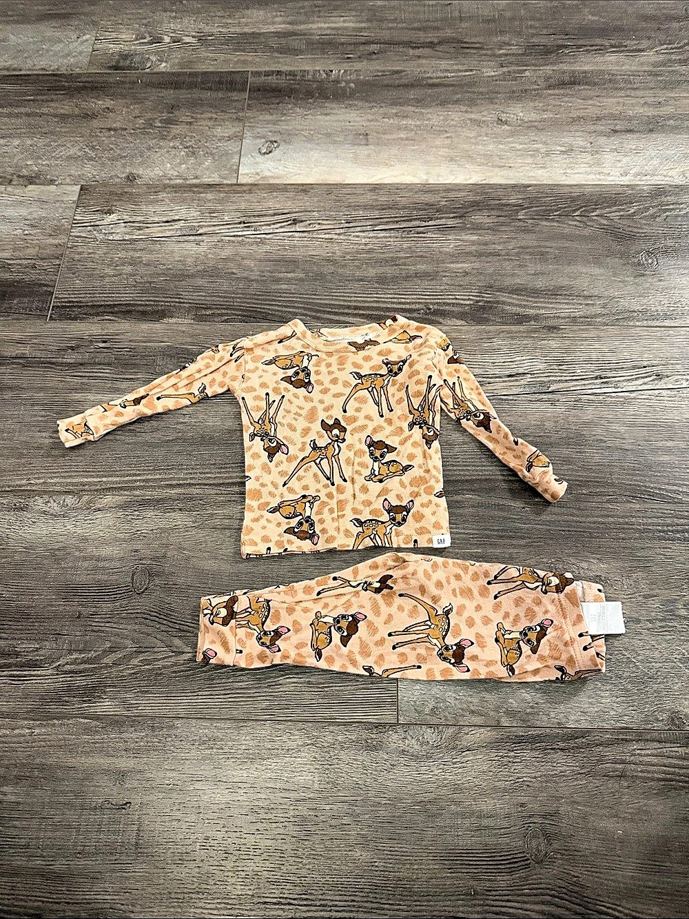 Disney Baby Animal Print Pajama Set Orange Size 12-18M